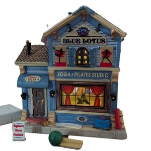 Blue Lotus Yoga Studio Lemax Village Figurine 2015